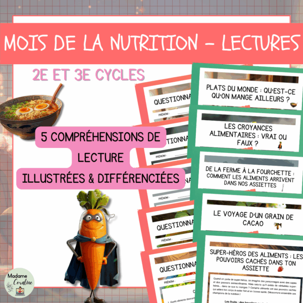Ensemble - Compréhensions de lecture - Mois de la nutrition