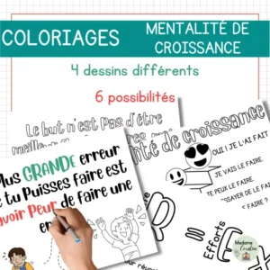 Coloriages mentalité de croissance