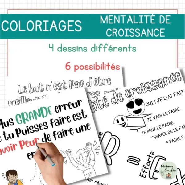 Coloriages mentalité de croissance