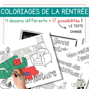 Couverture coloriages de rentrée