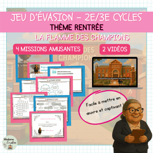 Jeu d'évasion pédagogique de rentrée La Flamme des Champions