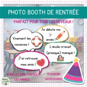 Activité de rentrée originale photo booth