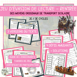 Jeu d'évasion de lecture - Rentrée