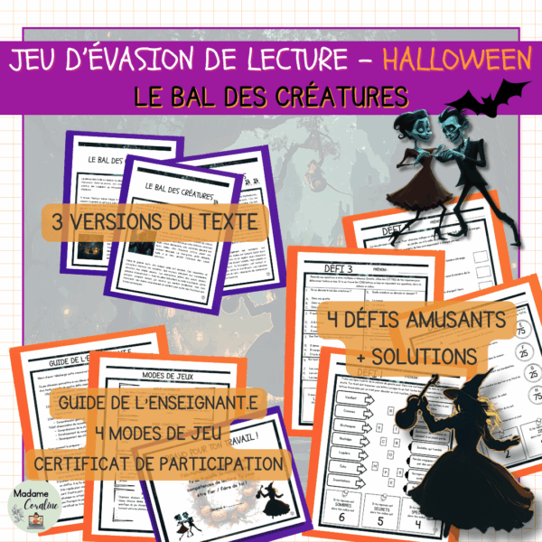 jeu d'évasion de lecture d'Halloween