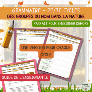 Grammaire pour enseigner dehors