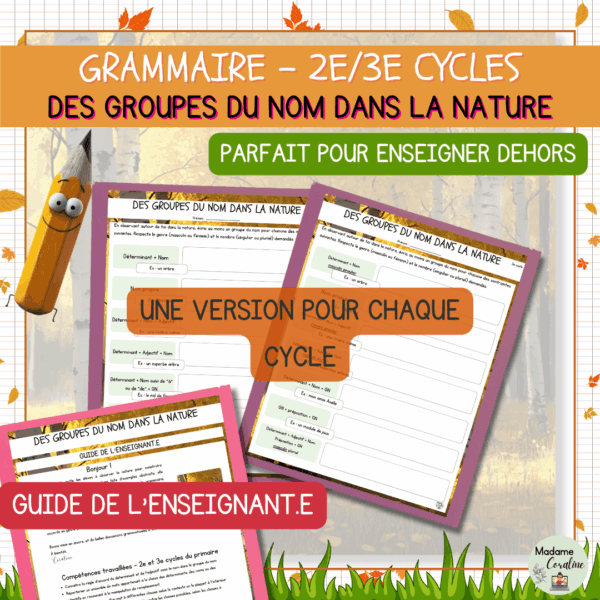 Grammaire pour enseigner dehors