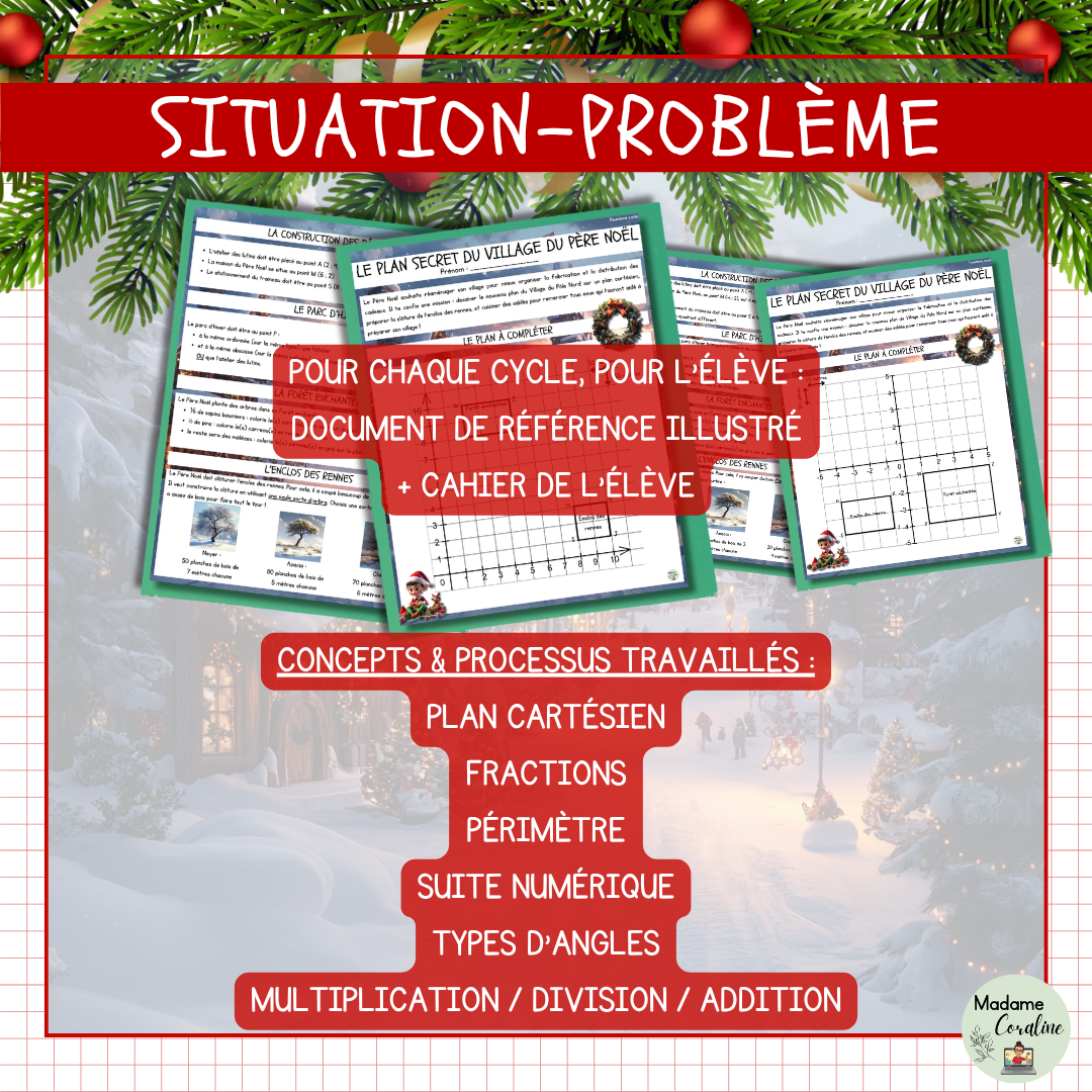 Résoudre Noël – Situation-problème mathématique - Le plan secret du Village du Père Noël (2e et 3e cycles) – Image 2