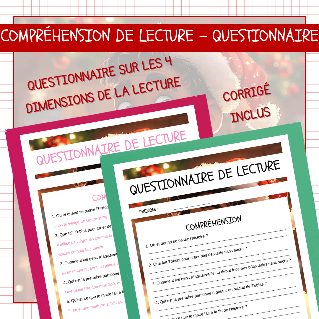 Compréhension de lecture de Noël – Tobias, le pâtissier allergique au sucre – Image 3