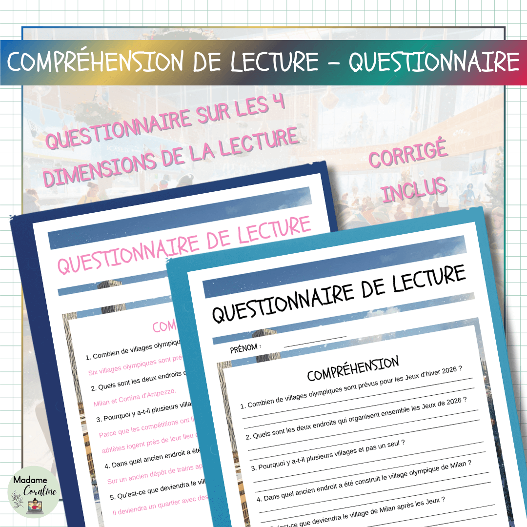 Lecture sur les jeux olympiques d'hiver - Village olympique 3