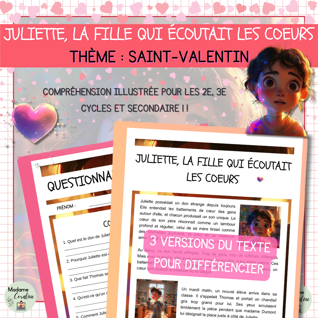 Lecture Ecriture Saint-Valentin Juliette