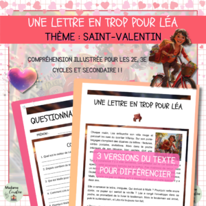 Lecture Ecriture Saint-Valentin Léa