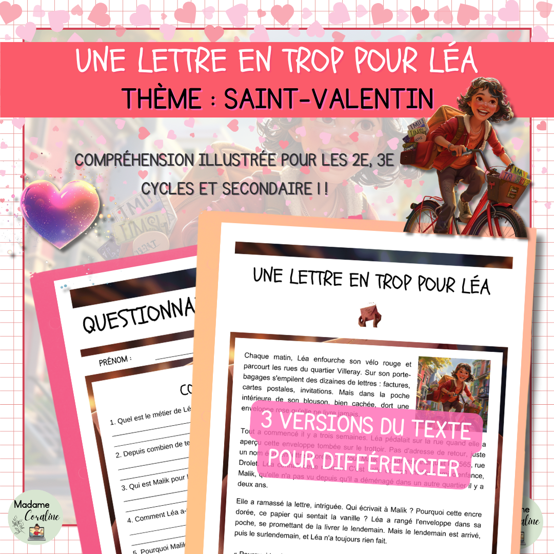 Lecture Ecriture Saint-Valentin Léa