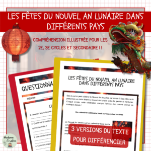 Compréhension de lecture sur les célébrations du nouvel an lunaire dans différents pays 1