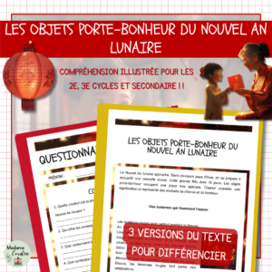 Compréhension de lecture sur les objects porte-bonheur du nouvel an lunaire 1