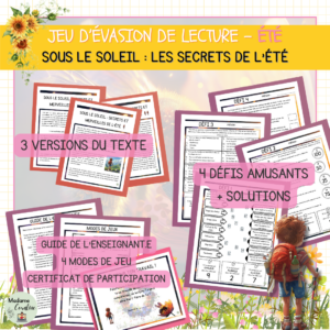 Jeu évasion de lecture - Été